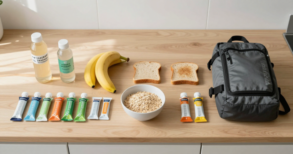 Planejamento nutricional para o dia da prova